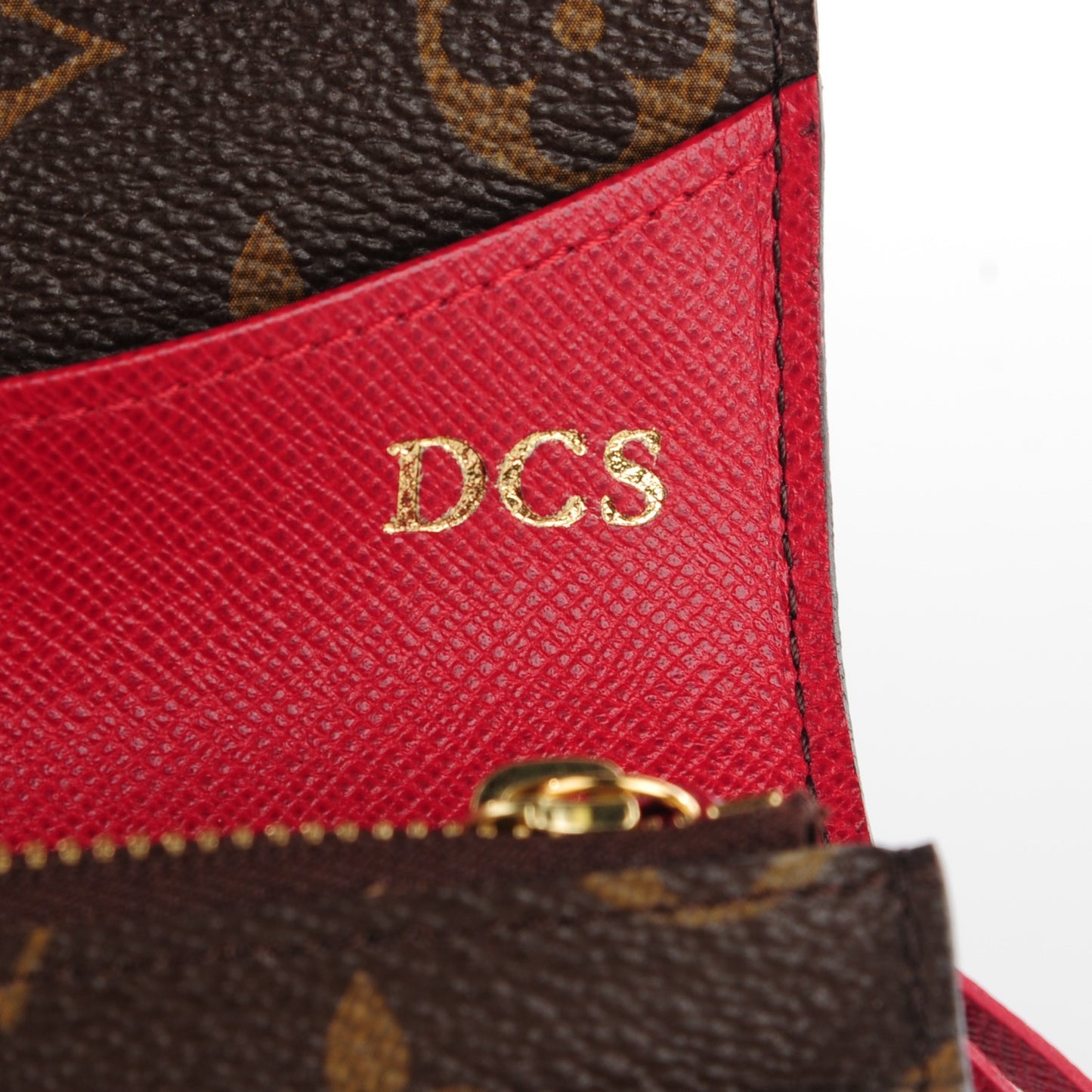 Monogram Emilie Wallet Red