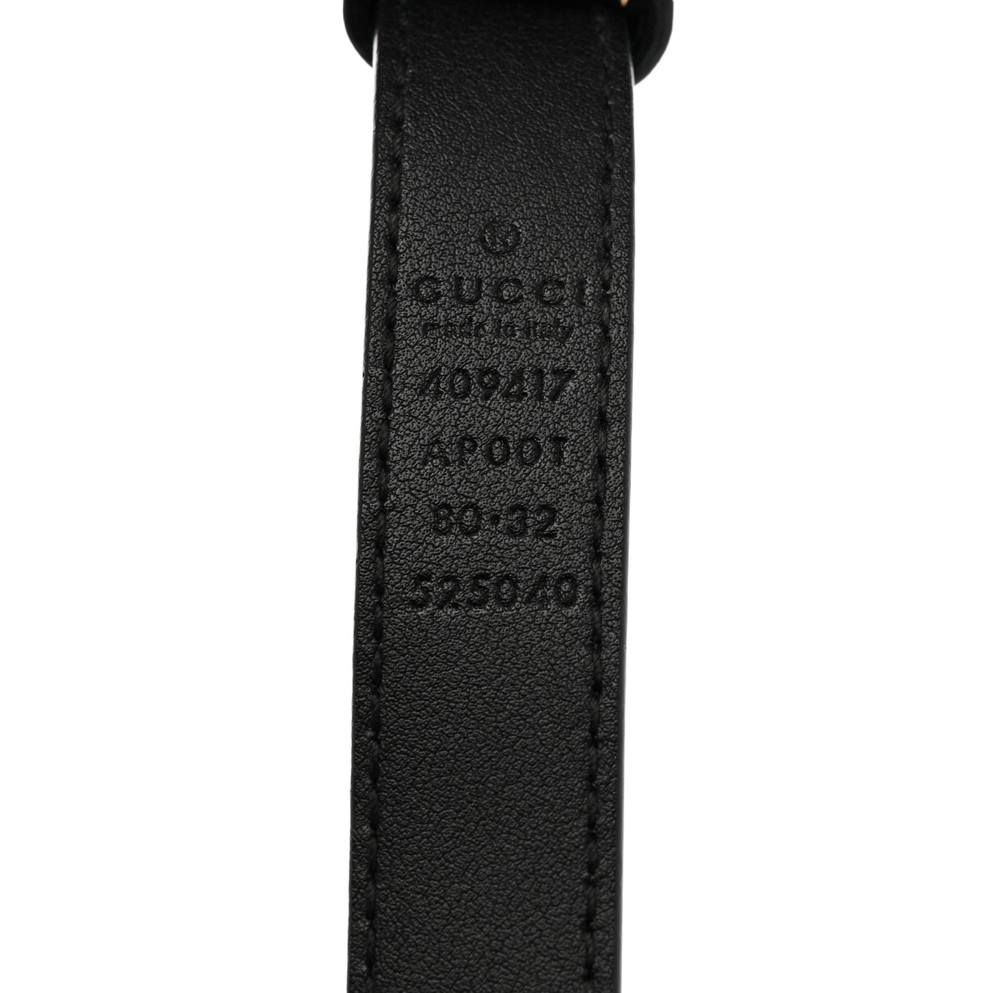 Calfskin Double G 20mm Belt 80 32 Black
