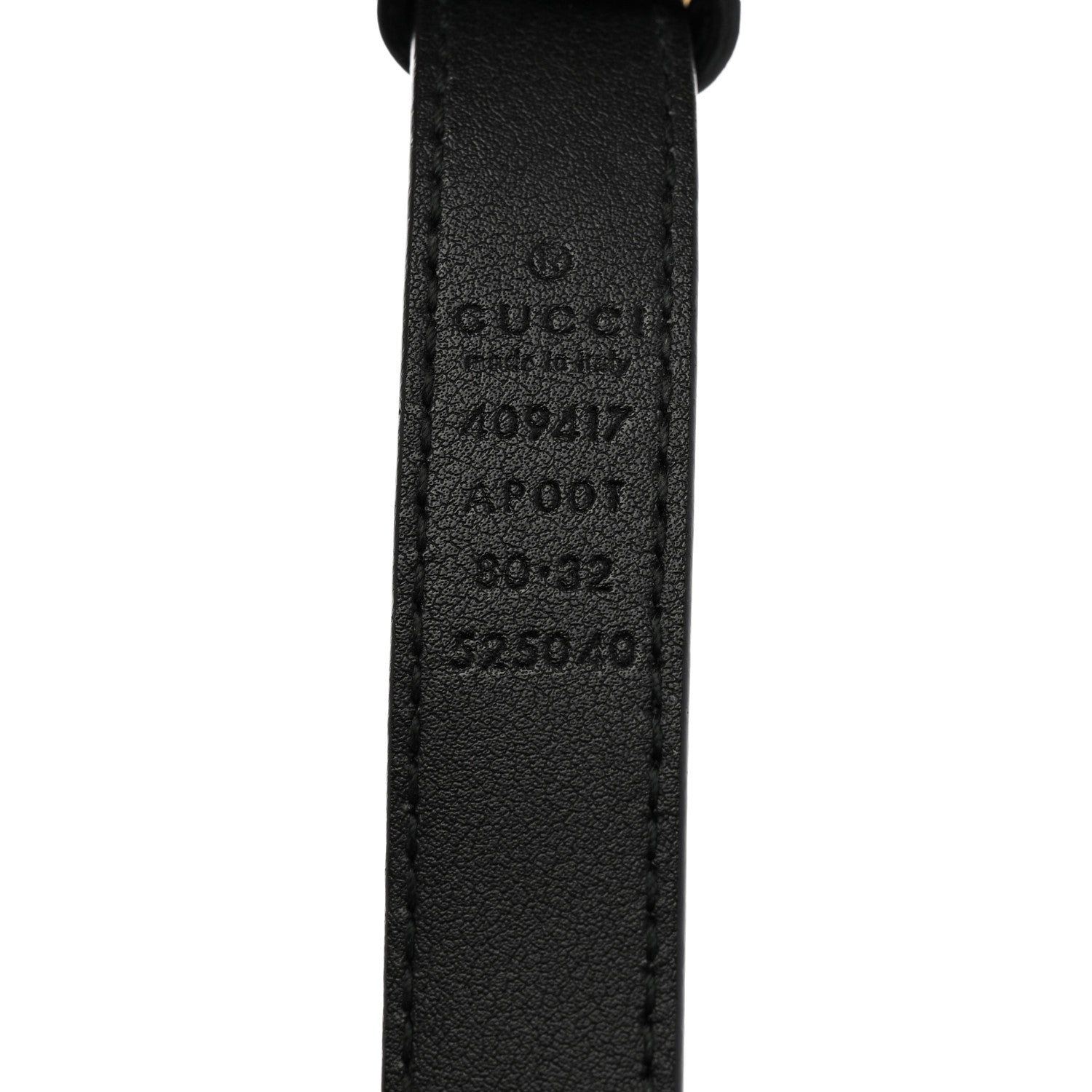 Gucci Calfskin Double G 20mm Belt 80 32 Black 3 of 5