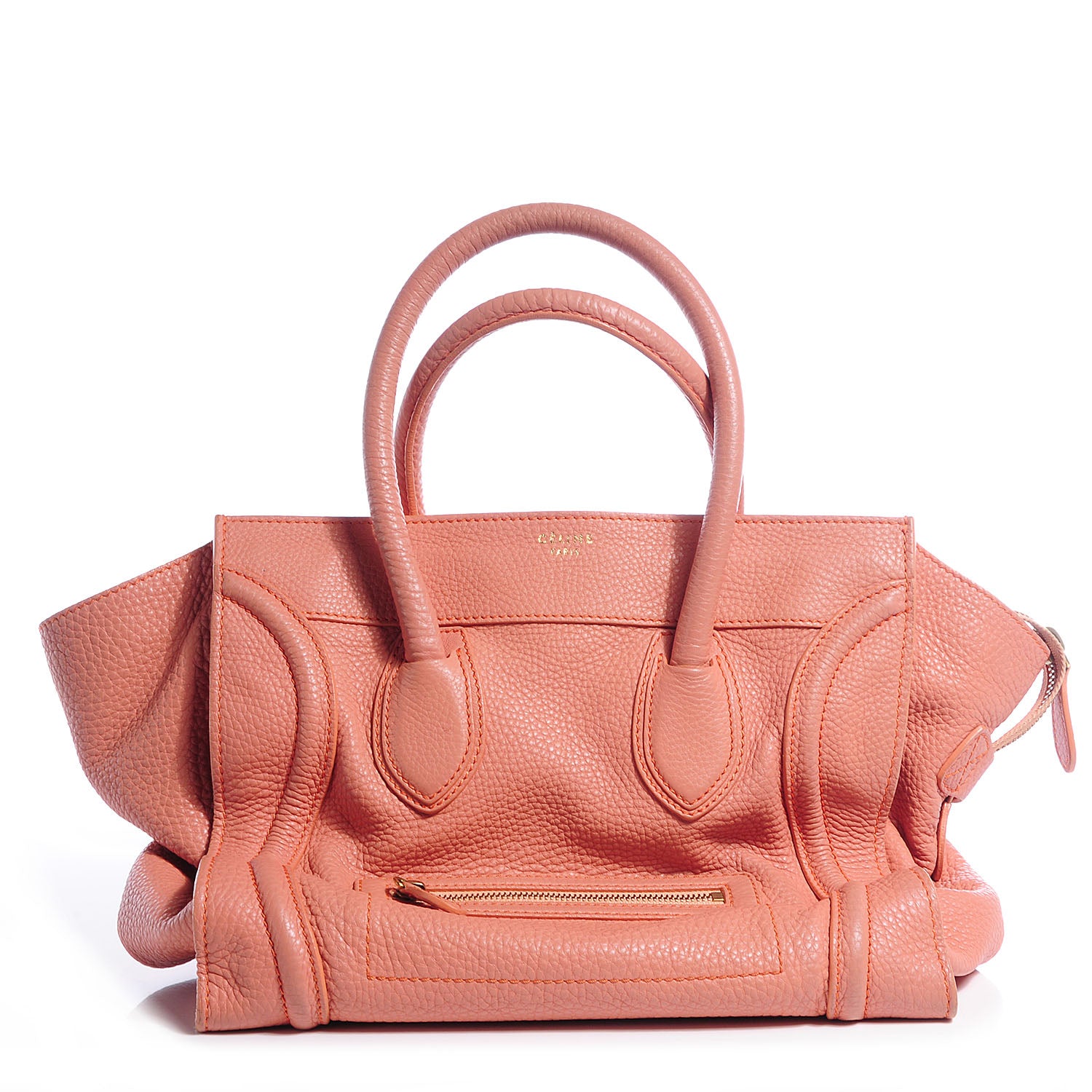 Celine Pebbled Leather Mini Luggage Peach 8 of 8