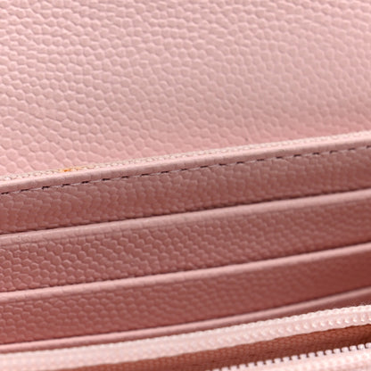Chanel Caviar Quilted Large Gusset Flap Wallet Light Pink 9 of 10
