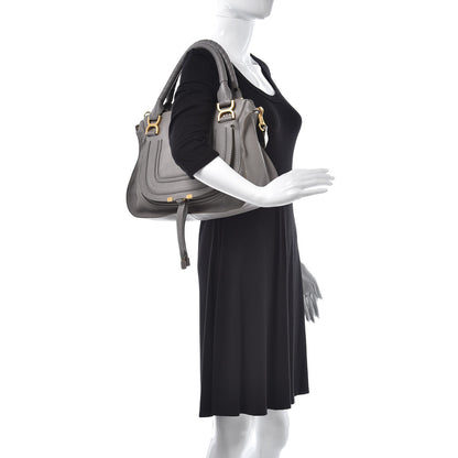 Chloe Calfskin Medium Marcie Satchel Cashmere Grey 2 of 8