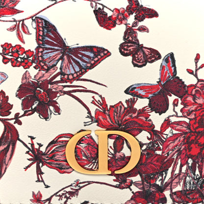 Christian Dior Calfskin Print Caro XS Wallet White Multicolor 9 of 9