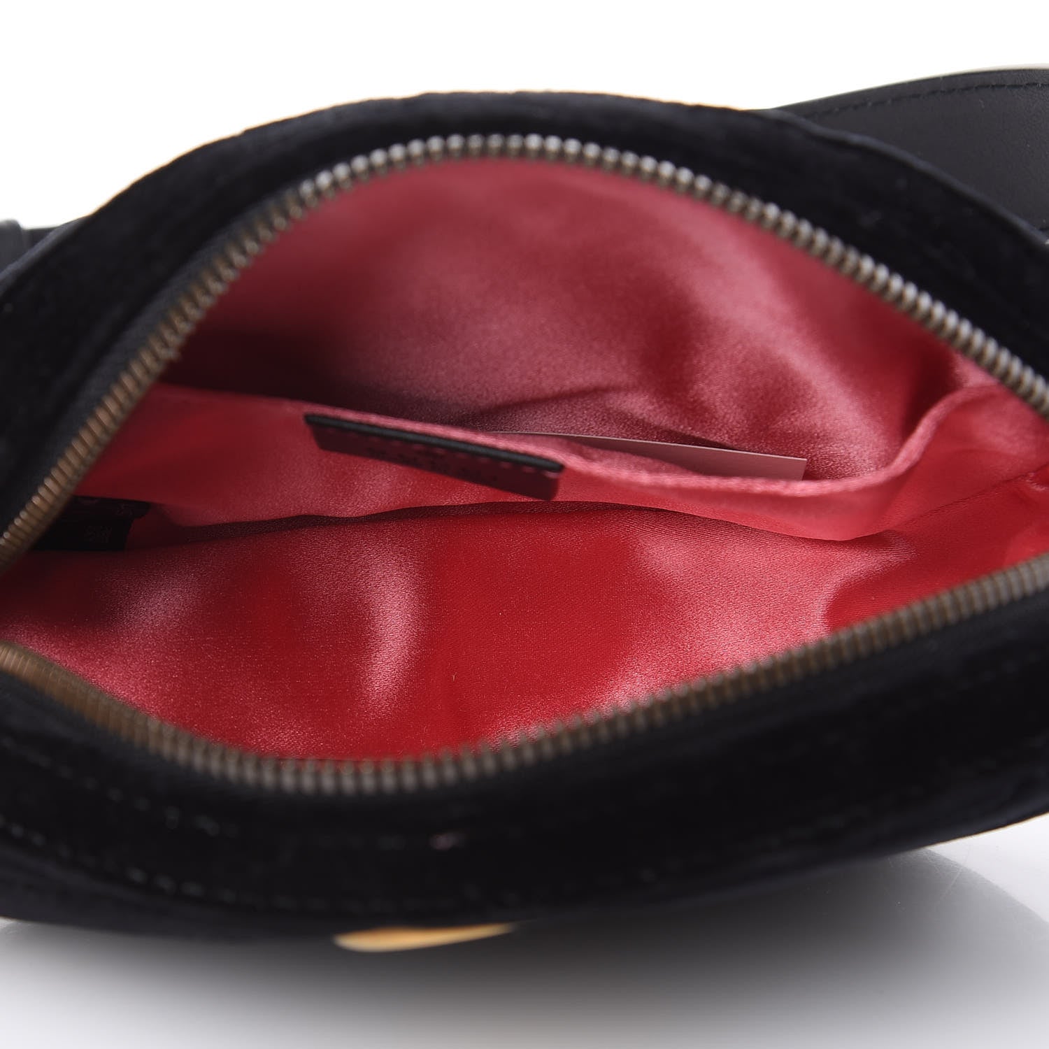 Gucci Velvet Matelasse GG Marmont Belt Bag 85 34 Black 5 of 9
