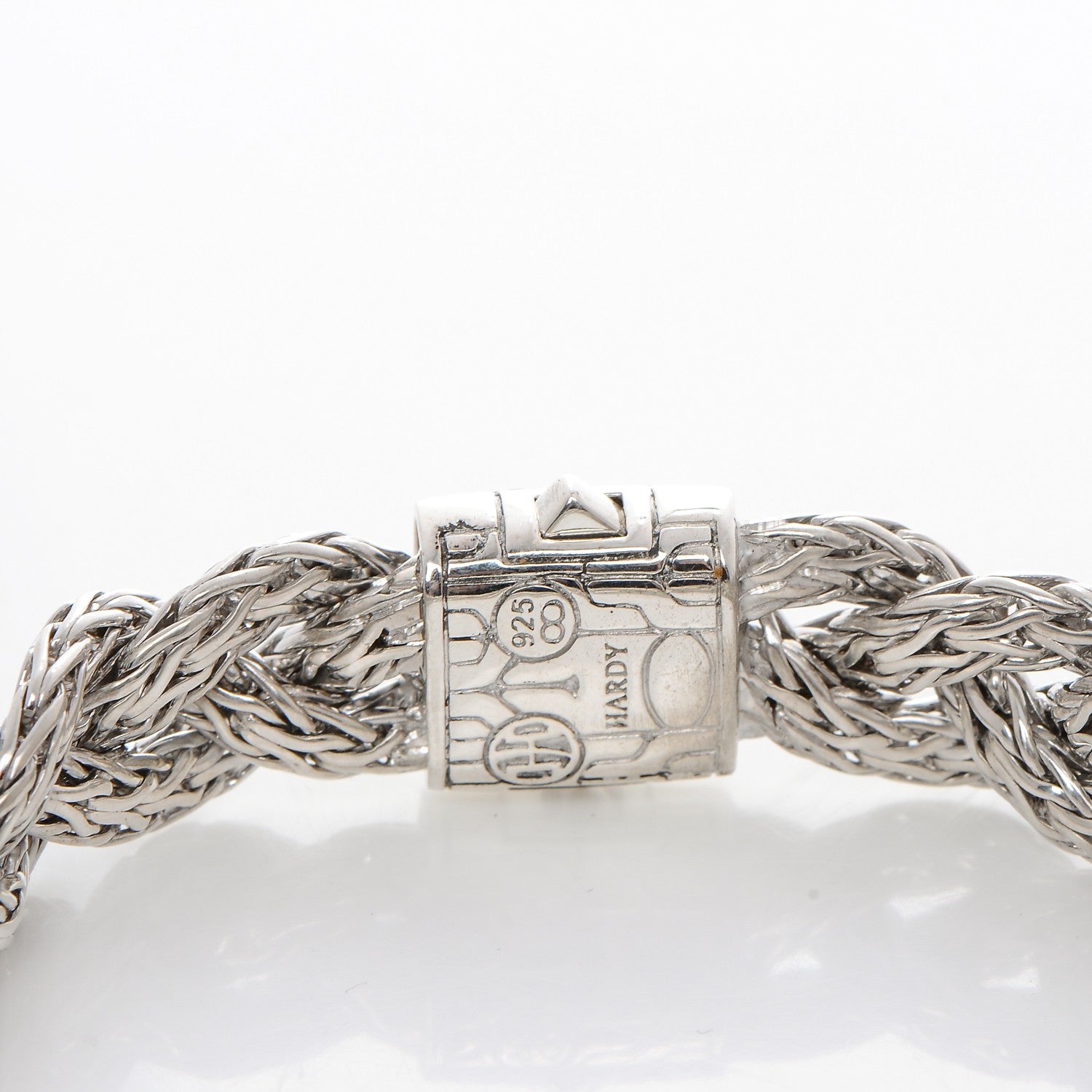 John Hardy Sterling Silver Pink Sapphire 11mm Braided Classic Chain Clasp Bracelet M 6 of 6