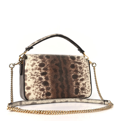 Fendi Vitello Karung Effect FF Mini Baguette Beige 3 of 11