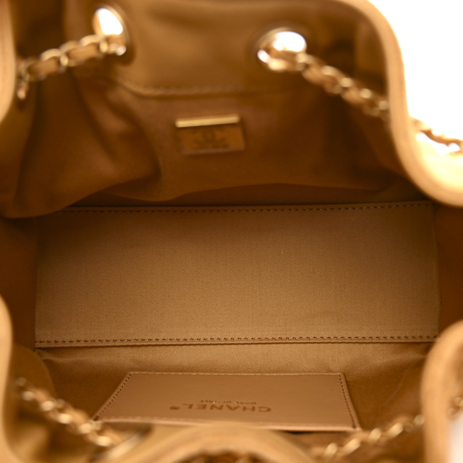 Chanel Suede Quilted Mini Chanel 25 Handbag Beige 5 of 12