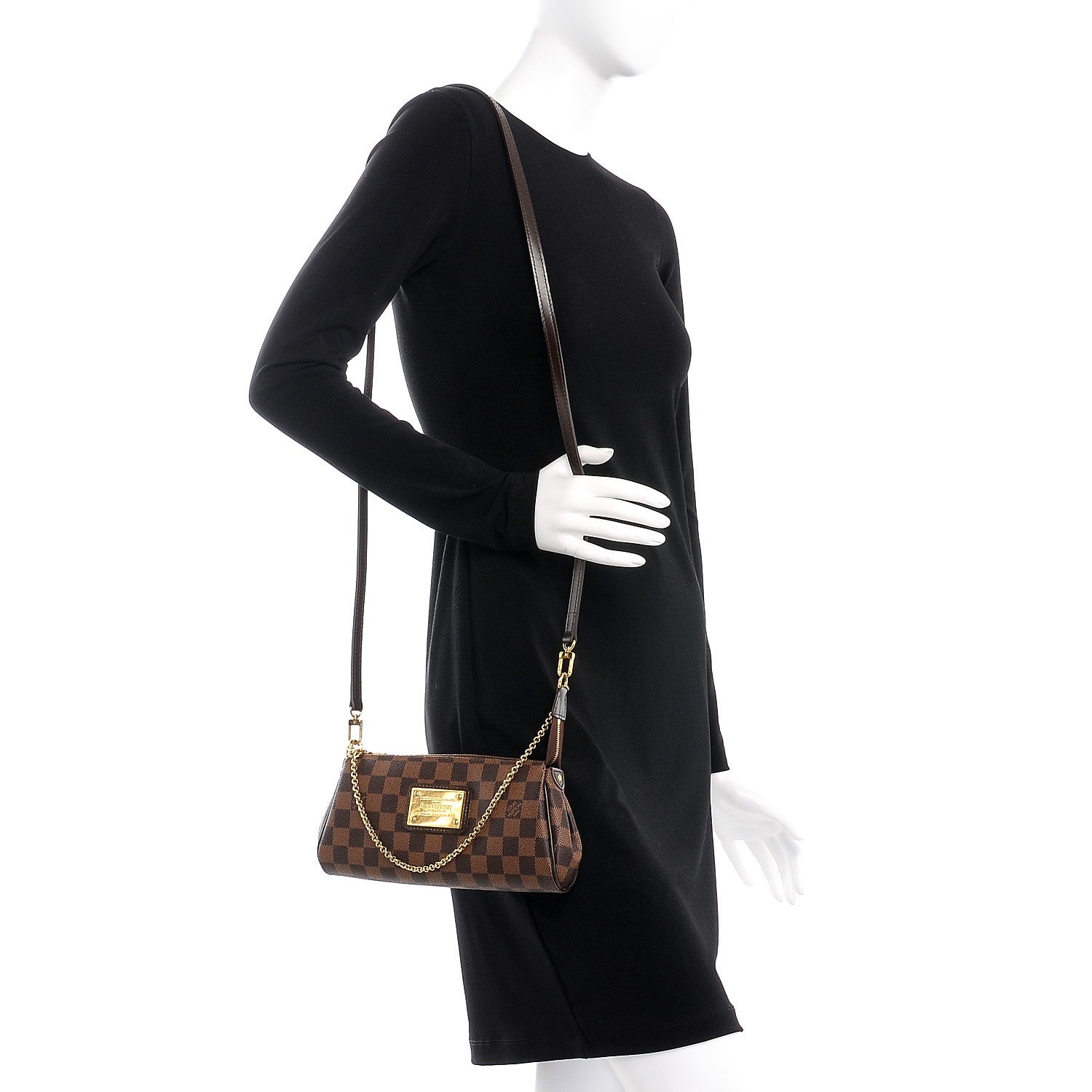 Louis Vuitton Damier Ebene Eva Clutch 2 of 7