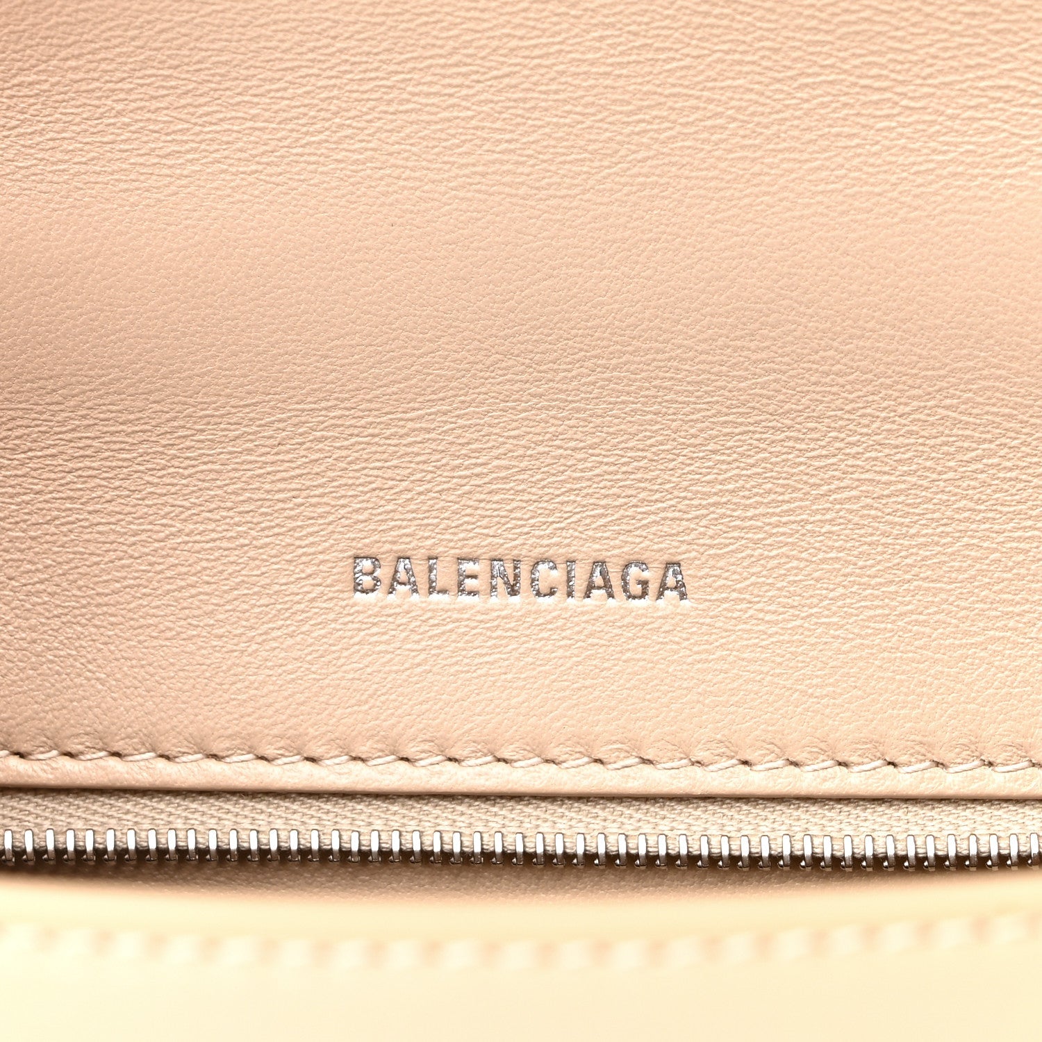 Balenciaga Shiny Box Calfskin Small Hourglass Top Handle Bag Light Beige 6 of 9
