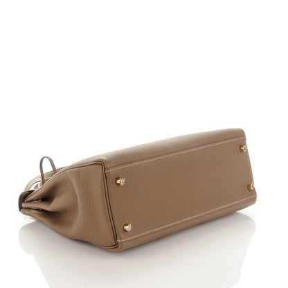 Hermes Togo Kelly Retourne 32 Etoupe 9 of 22