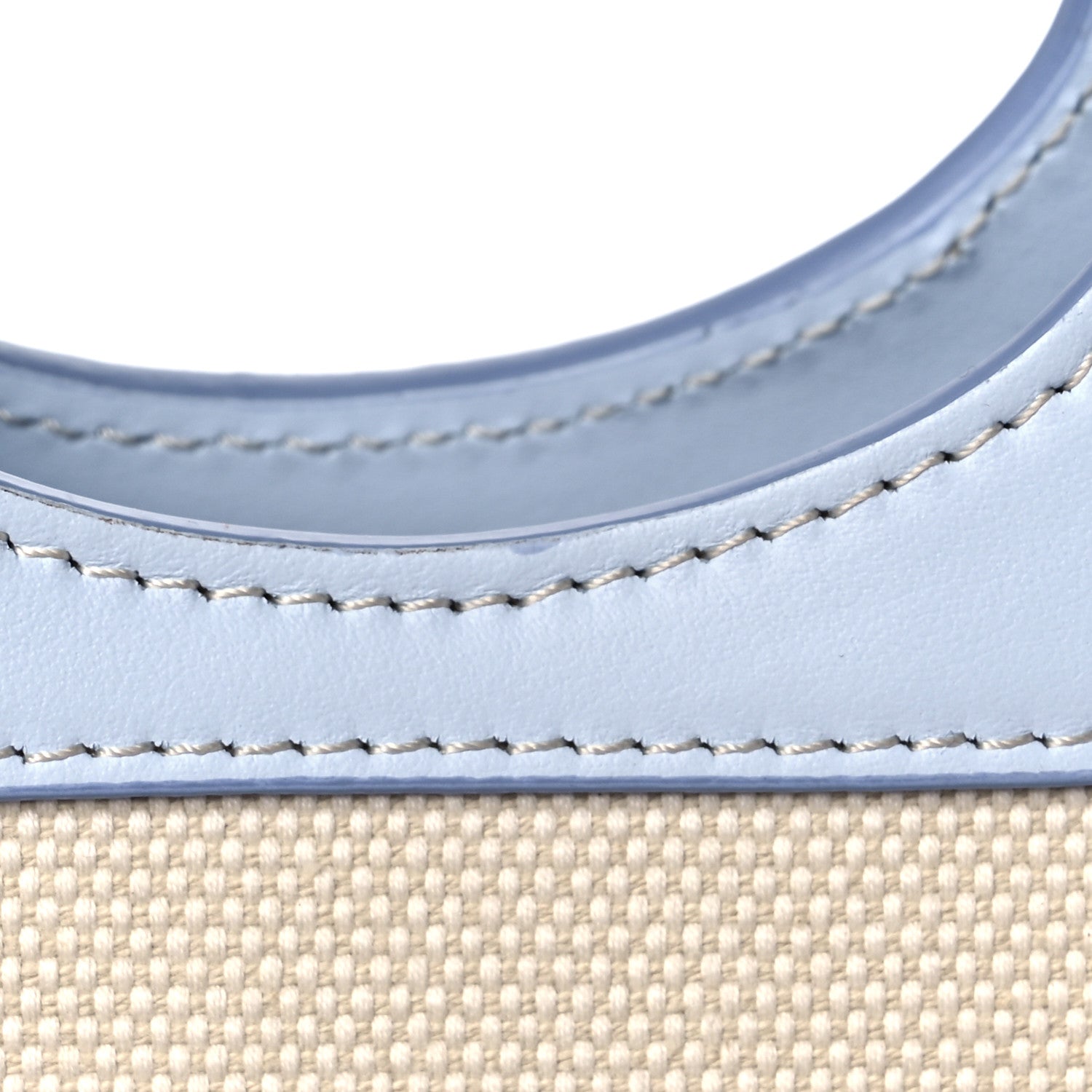 Burberry Canvas Smooth Calfskin Two Tone Mini Pocket Bag Natural Pale Blue 15 of 15