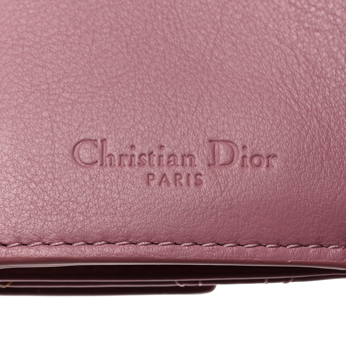 Patent Cannage Lady Dior Lotus Wallet Pink