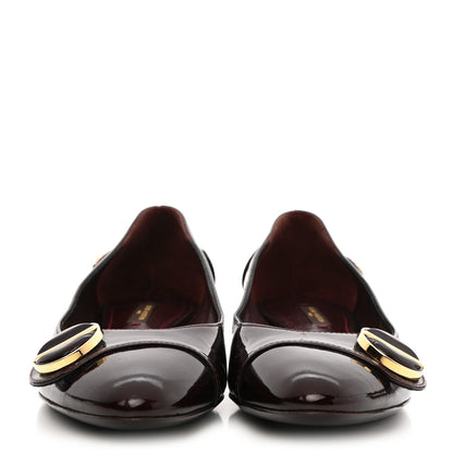 Louis Vuitton Patent Sloane Ballerina Flats 36 Amarante 2 of 12