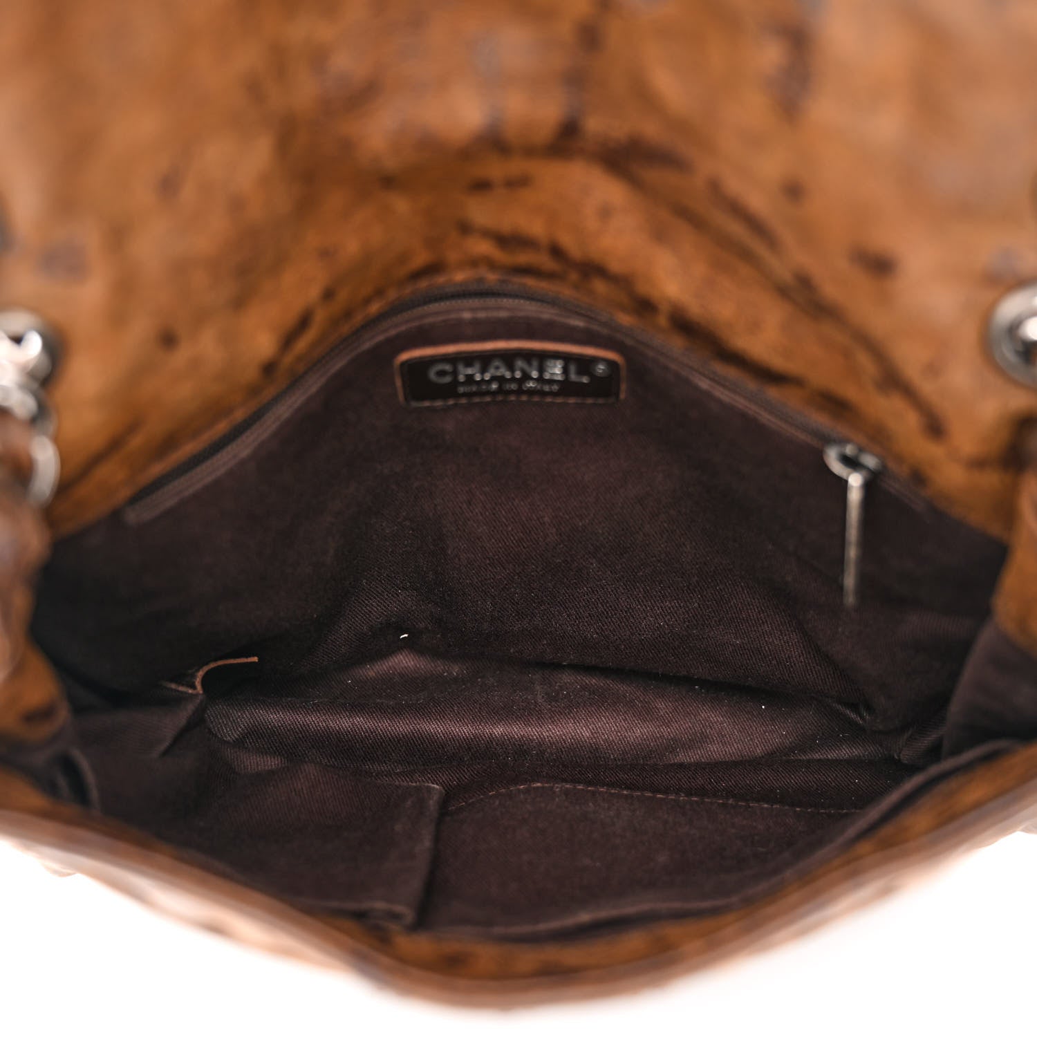 Chanel Aged Crumpled Calfskin Small Vintage Flap Brown 5 of 10