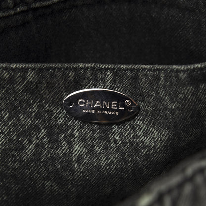 Chanel Denim Quilted Denimpression Flap Green Black 6 of 10