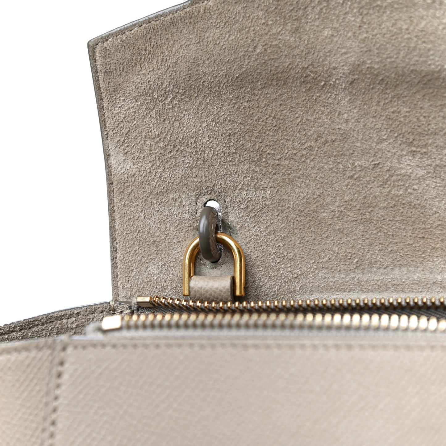 Grained Calfskin Nano Belt Bag Light Taupe