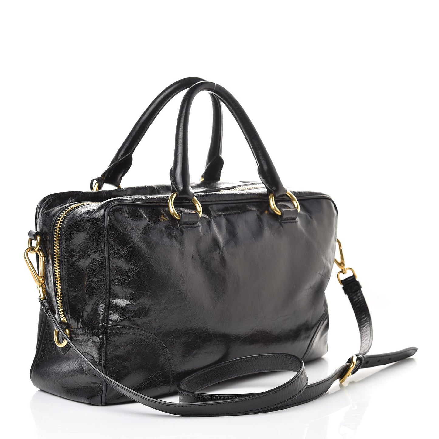 Vitello Shine Bauletto Black