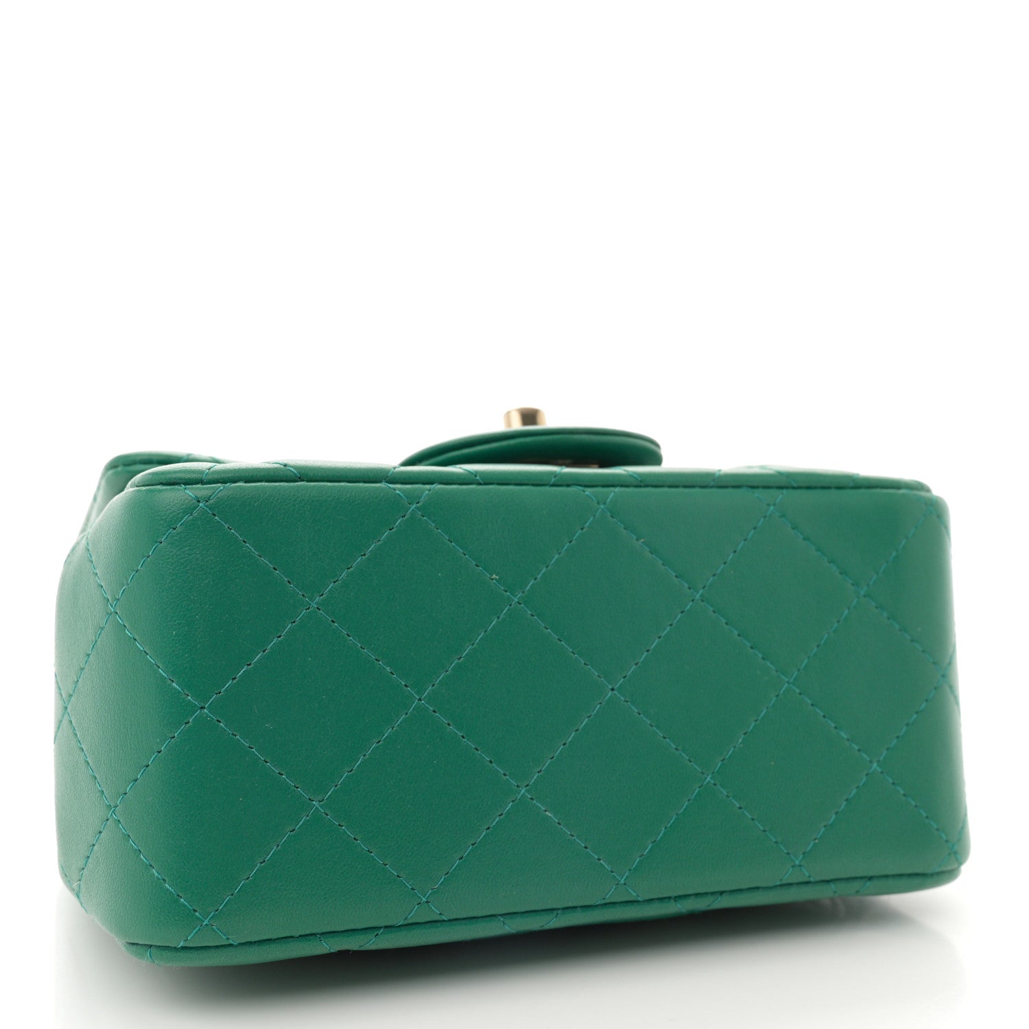 Chanel Lambskin Quilted Mini Square Flap Green 3 of 10