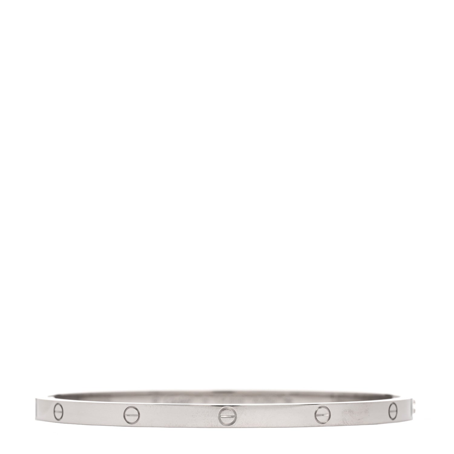 Cartier 18K White Gold Small LOVE Bracelet 18 2 of 8