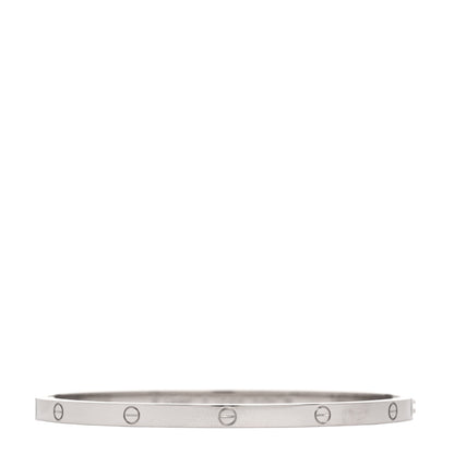 Cartier 18K White Gold Small LOVE Bracelet 18 2 of 8