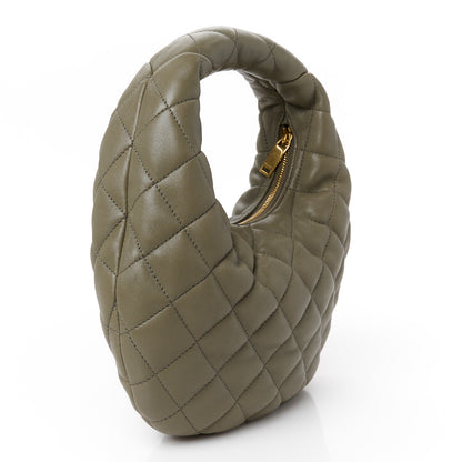 Saint Laurent Lambskin Quilted Icarino Bag Dark Strong Moss 3 of 10