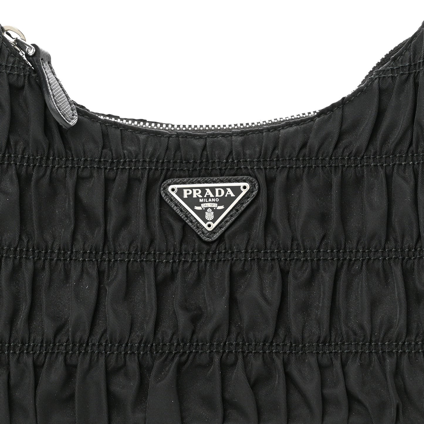 Tessuto Nylon Gaufre Shoulder Bag Black