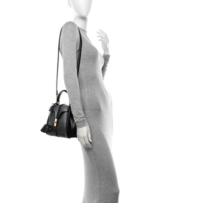 Celine Satinated Calfskin Small 16 Top Handle Bag Black 2 of 11