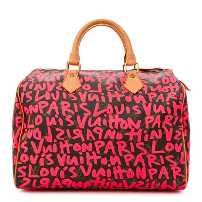 Louis Vuitton Monogram Graffiti Speedy 30 Fuchsia 1 of 11
