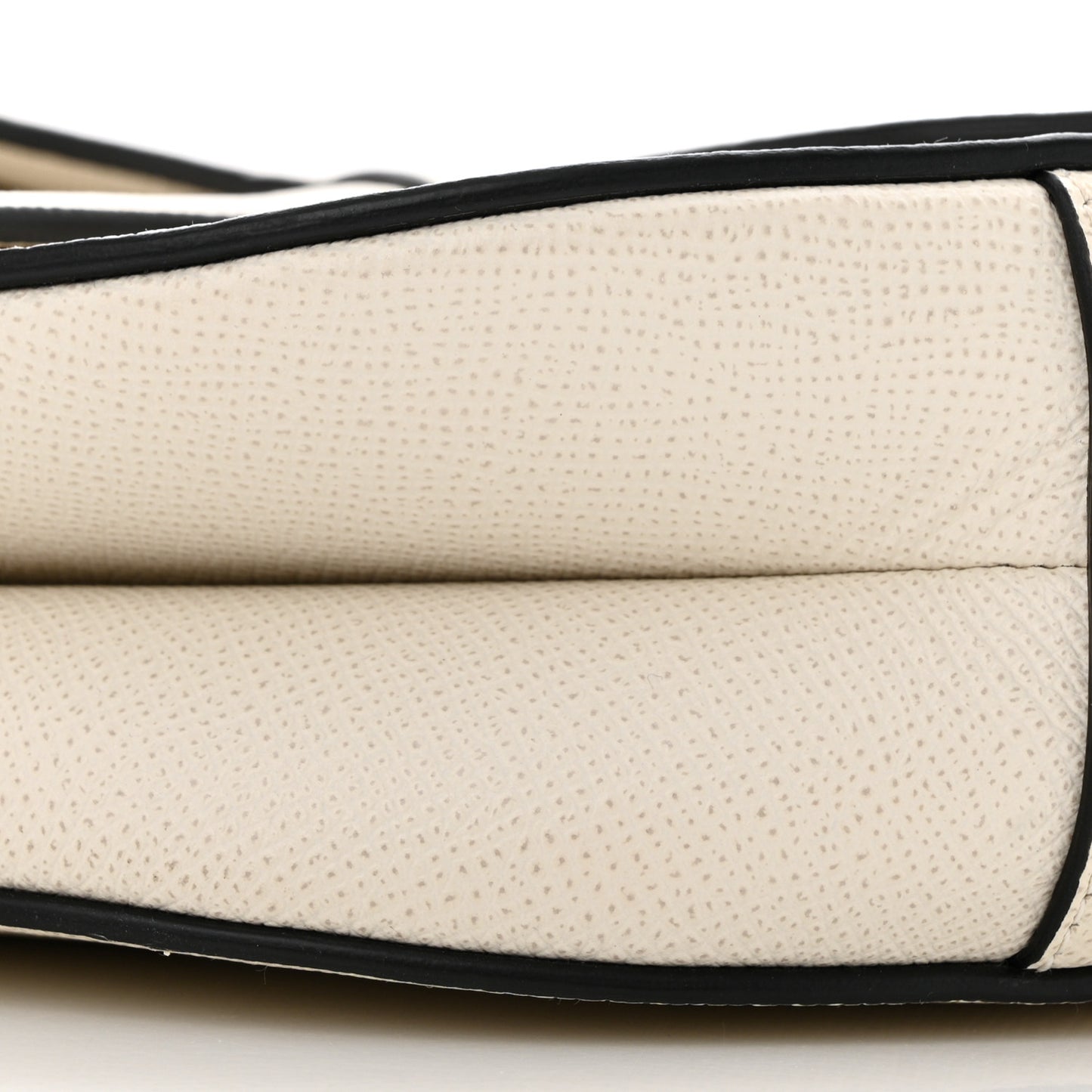 Grained Calfskin Saddle Bag With Strap Latte