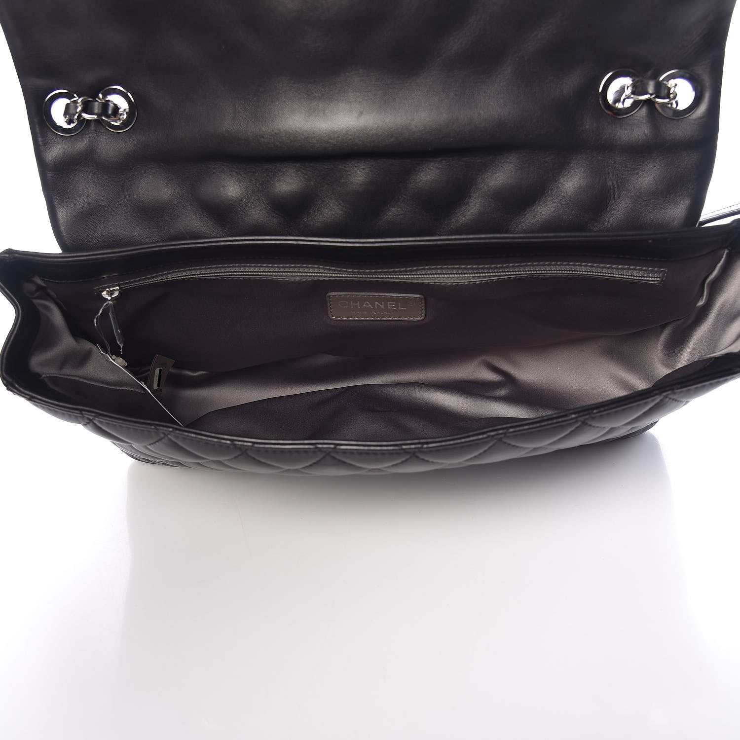 Chanel Lambskin Quilted Jumbo Coco Rain Flap Black 9 of 15