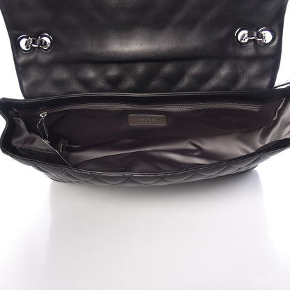 Chanel Lambskin Quilted Jumbo Coco Rain Flap Black 9 of 15