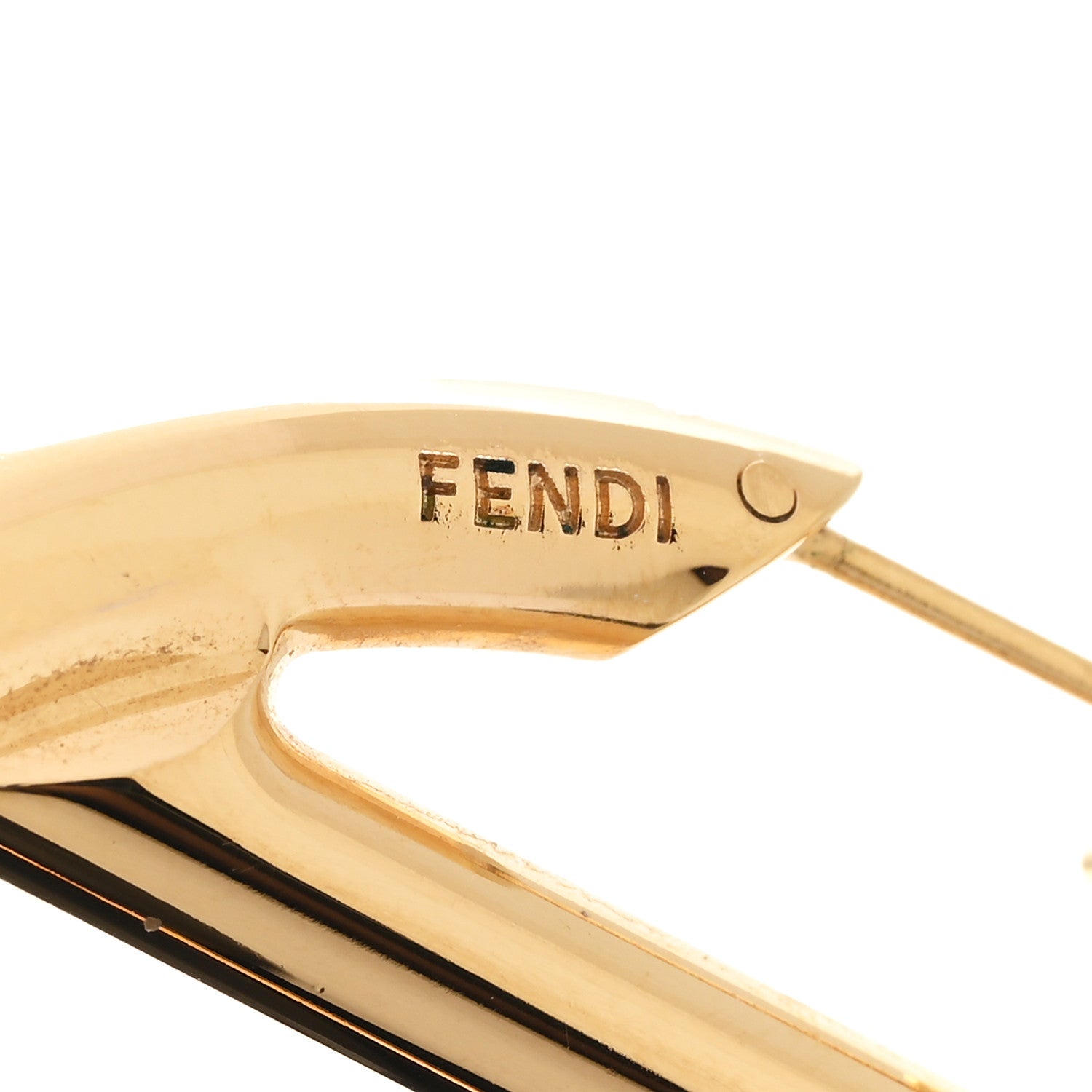 Fendi Metal FF Hoop Earrings Gold Silver 4 of 6