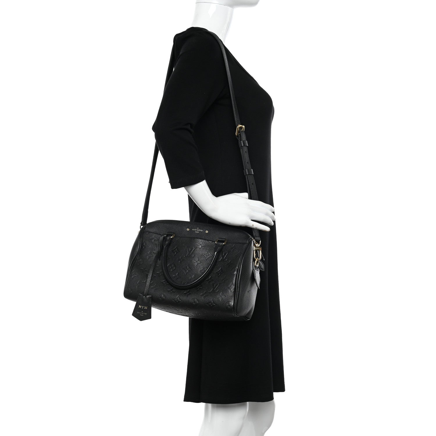 Louis Vuitton Empreinte Speedy Bandouliere 25 NM Black 2 of 17