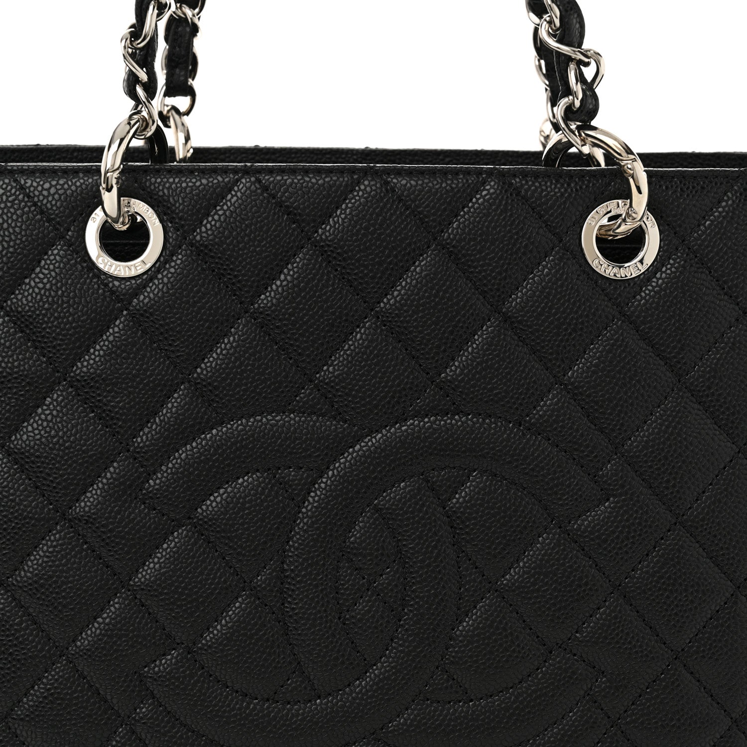 Chanel Caviar Quilted Grand Shopping Tote GST Black 8 of 11