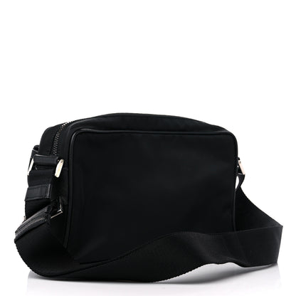 Prada Tessuto Nylon Saffiano Single Snap Buckle Messenger Flap Bag Black 3 of 8