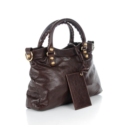 Balenciaga Agneau Giant 12 Gold Hardware Town Cigare Fonce 3 of 7