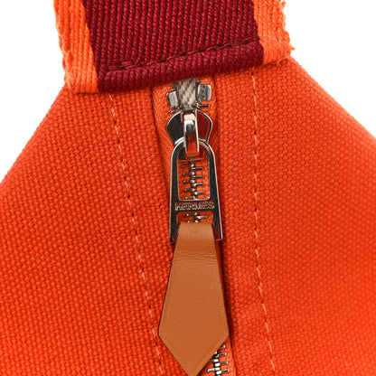 Hermes Canvas Small Bride-A-Brac Pouch Orange Burgundy 8 of 8