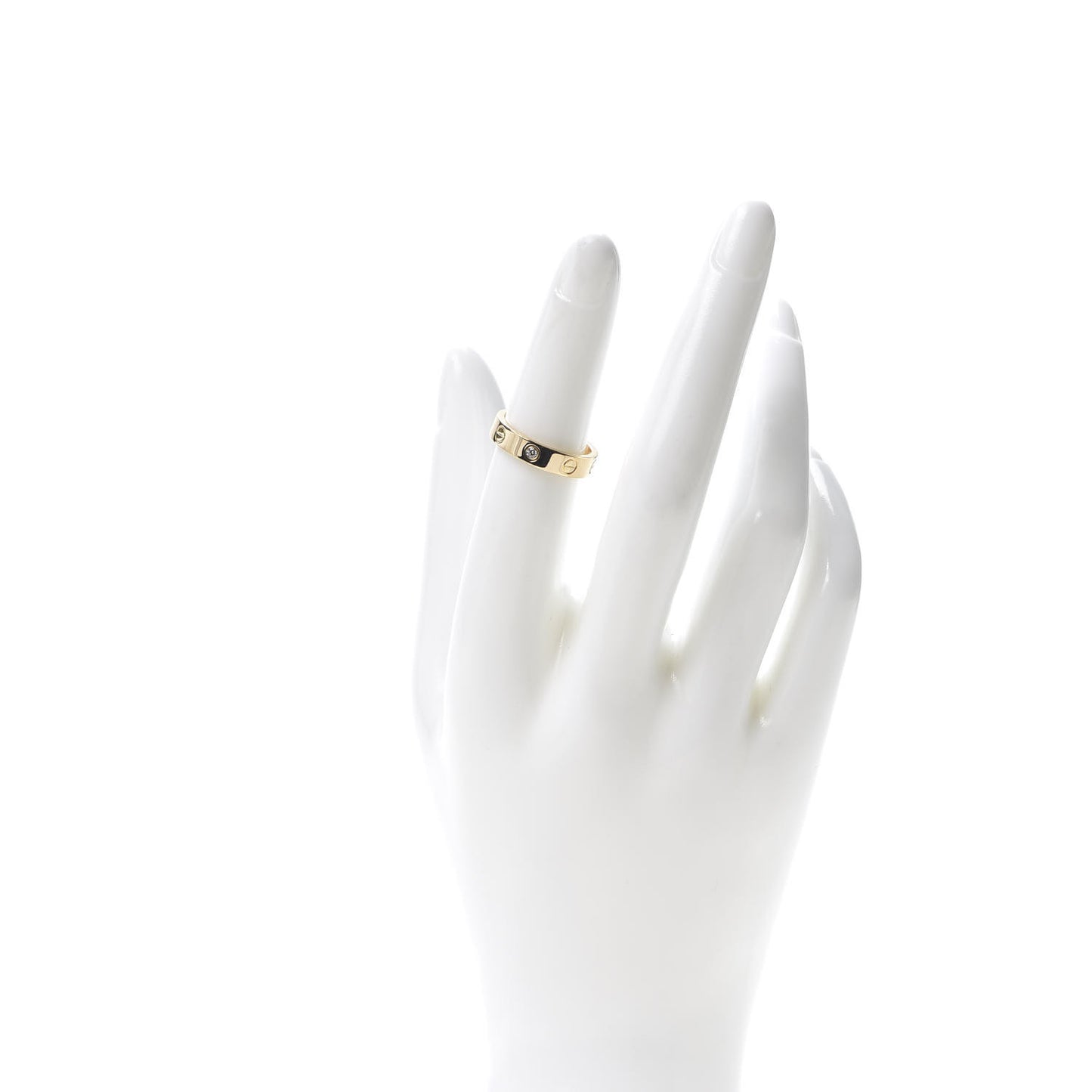 18K Yellow Gold Diamond 4mm LOVE Wedding Band Ring 50 5.25