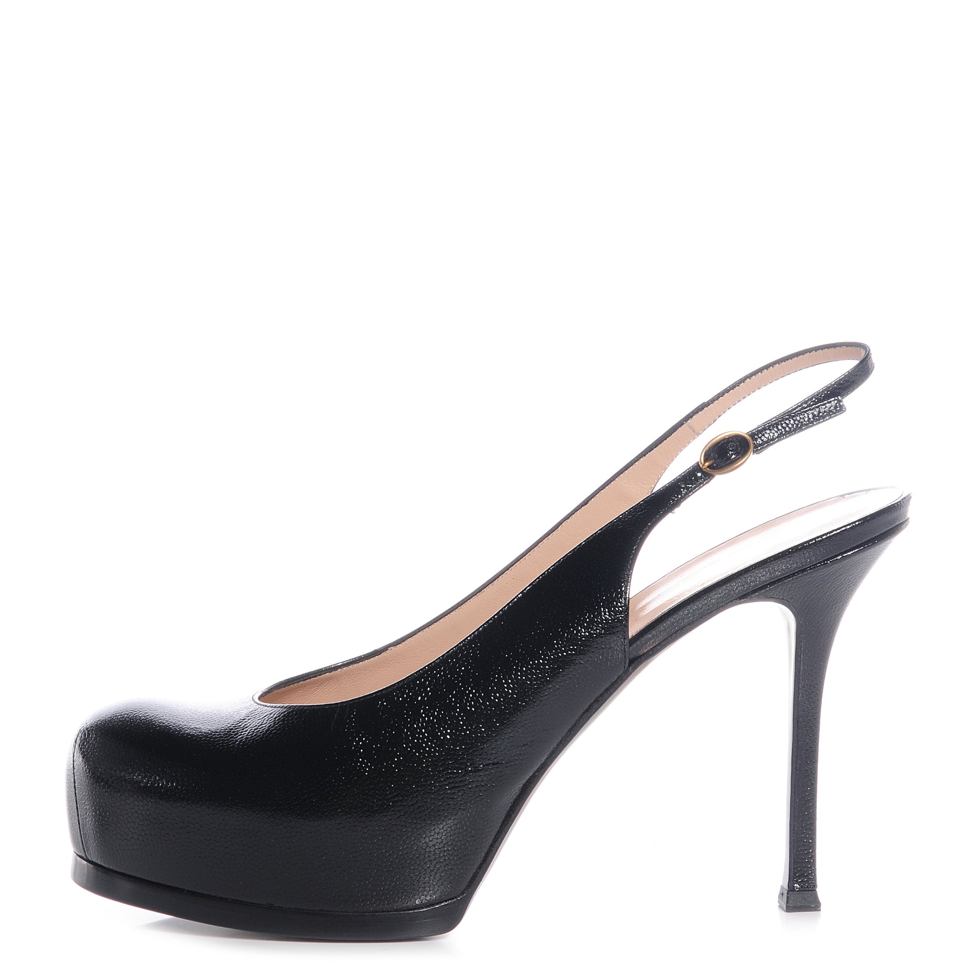 Saint Laurent Vernigolf Tribtoo 80 Slingback Pumps Nero Black 41 1 of 7