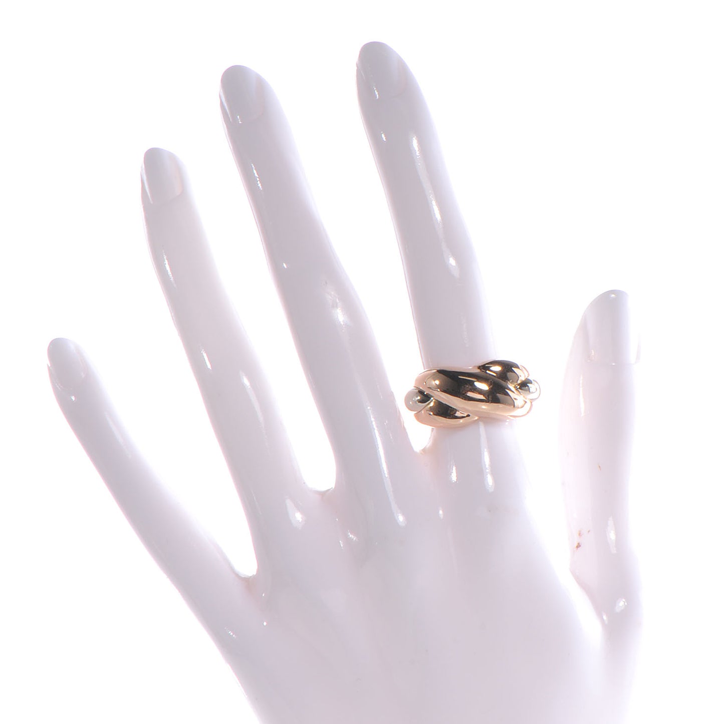 18K Pink White Gold Ring 50 5.5