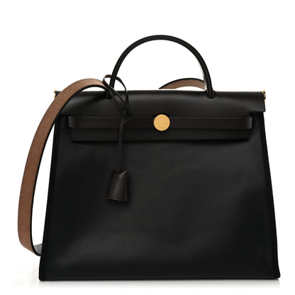 Hermes Toile H Berline Vache Hunter Herbag Zip PM 31 Black Ebene 1 of 12