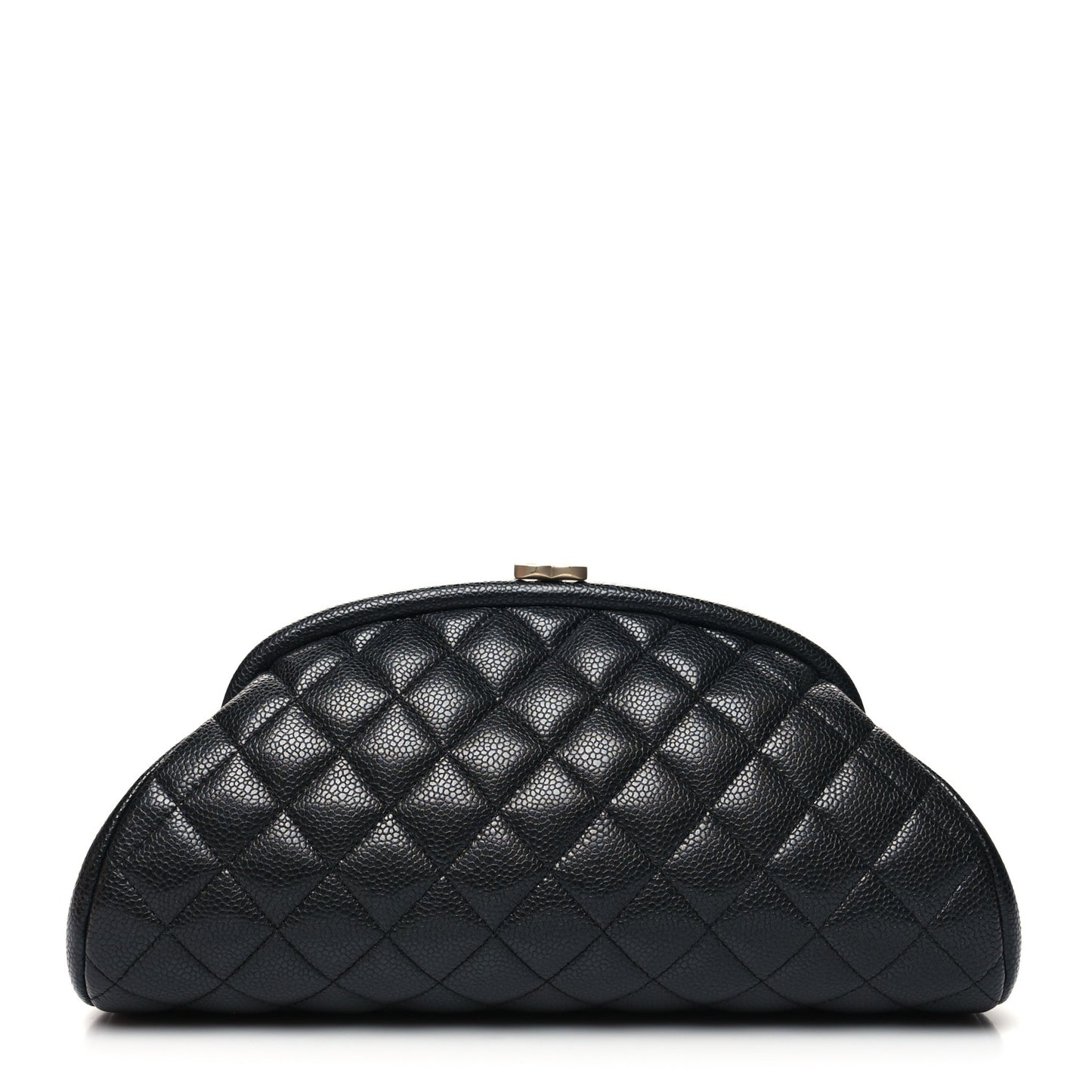Caviar Quilted Timeless Clutch Black