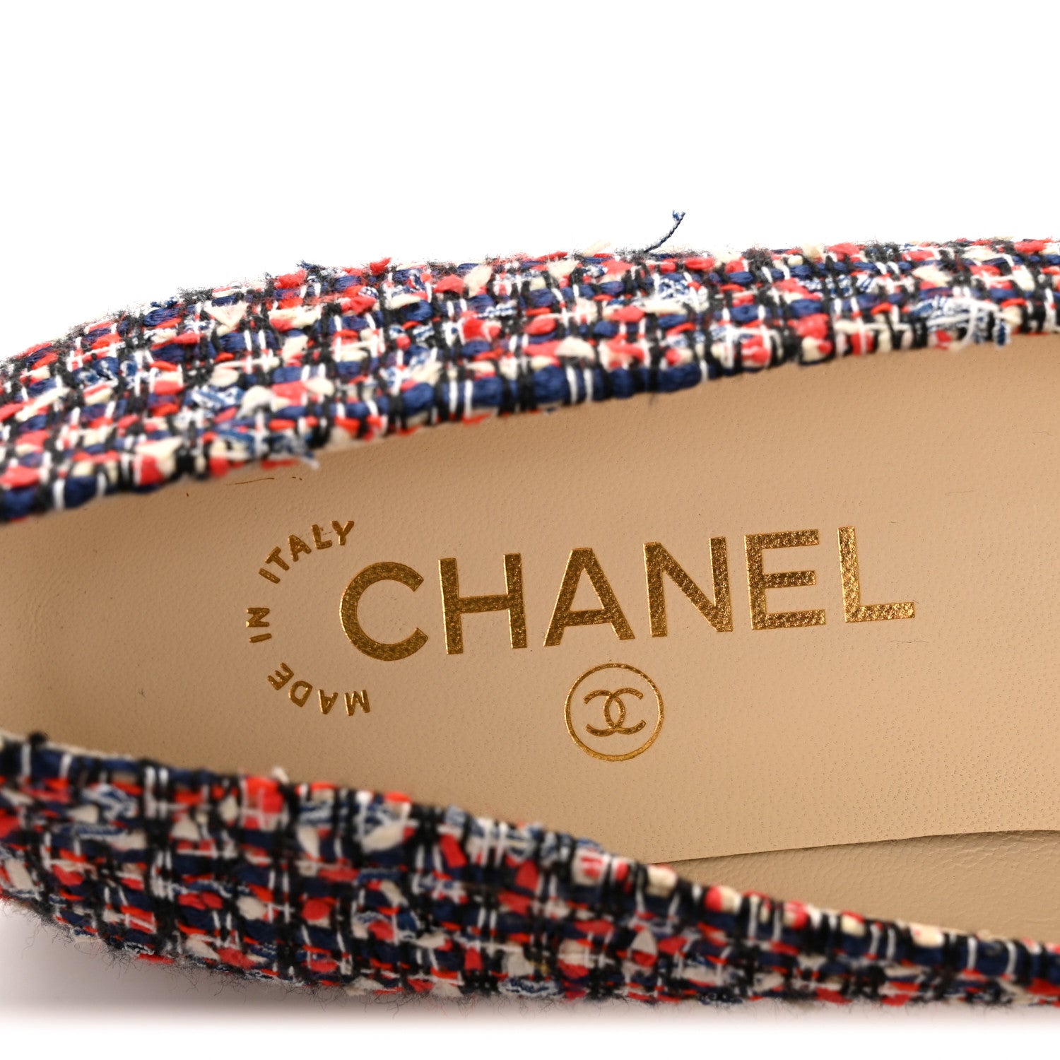 Chanel Tweed Crystal CC Ballerina Flats 40 Multicolor 8 of 9
