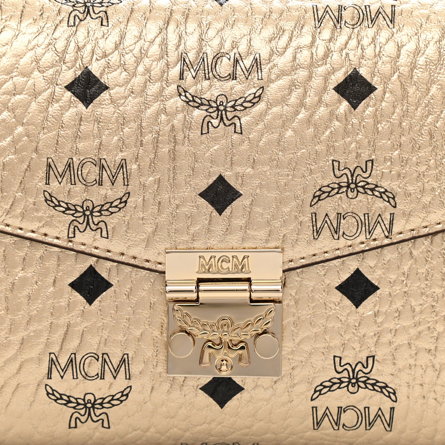 Metallic Visetos Medium Millie Crossbody Bag Berlin Gold
