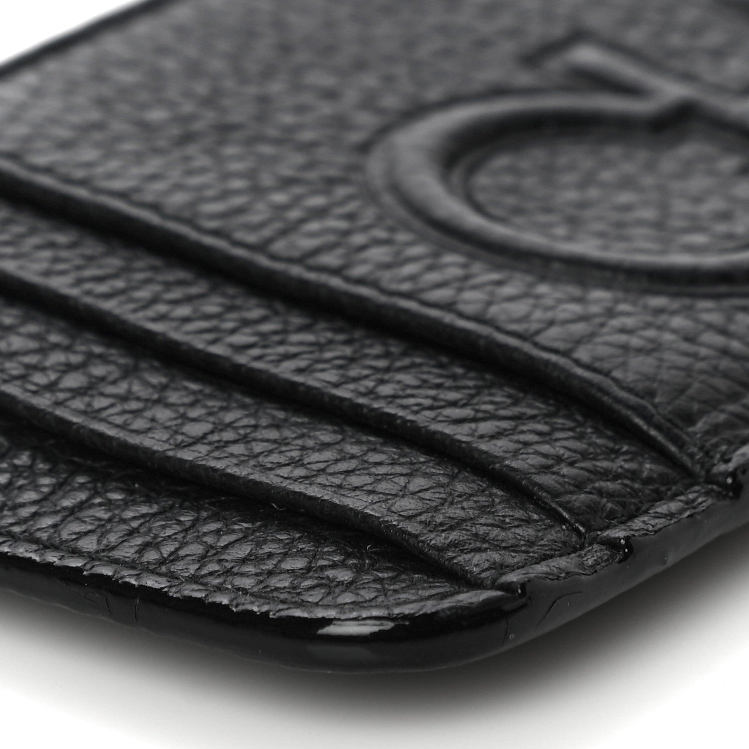 Jimmy Choo Calfskin Logo Embossed Card Holder On Chain Black 9 of 11