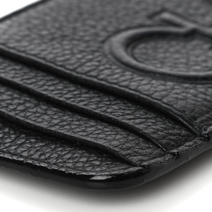 Jimmy Choo Calfskin Logo Embossed Card Holder On Chain Black 9 of 11