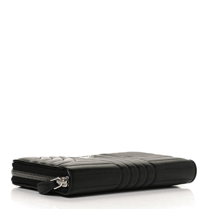 Prada Soft Calfskin Diagramme Zip Around Wallet Black 4 of 13