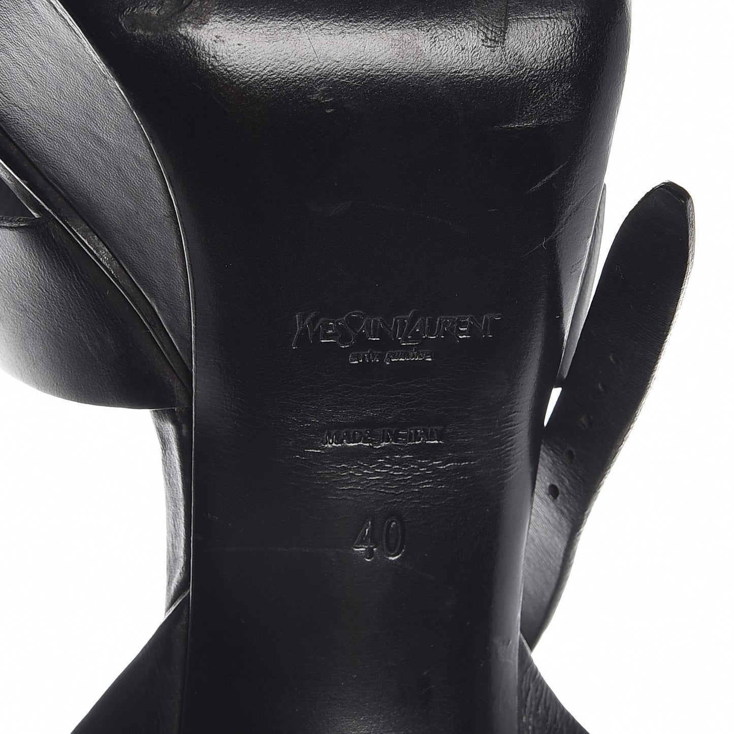 Calfskin Tribute 75 Platform Sandals 40 Black