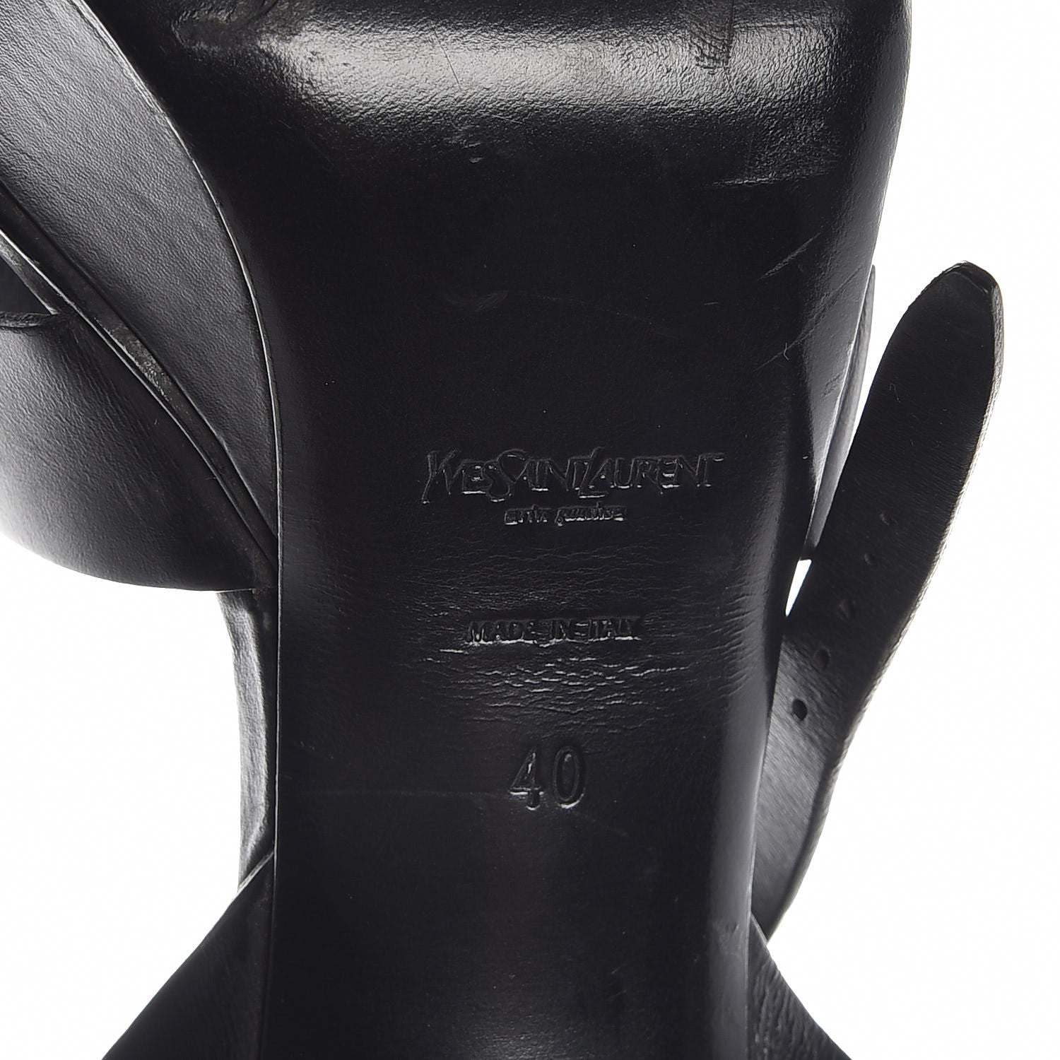 Louis Vuitton Calfskin Tribute 75 Platform Sandals 40 Black 9 of 11