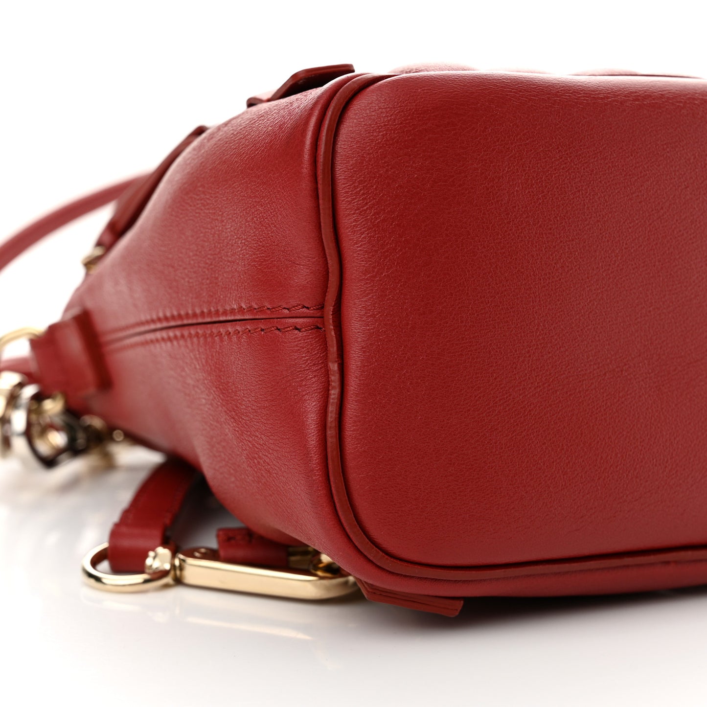 Calfskin Quilted Mini Faye Backpack Dahlia Red